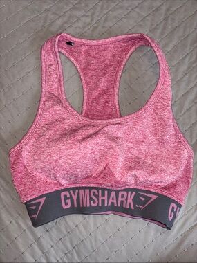 Gymshark Pink Marled Racerback Sports Bra
